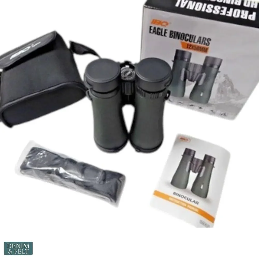 IBQ 12x50 Eagle Binoculars w/ Phone‎ Adapter Waterproof Fogproof Lightweight NEW